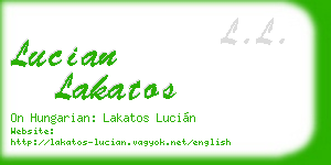 lucian lakatos business card