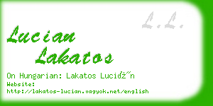 lucian lakatos business card